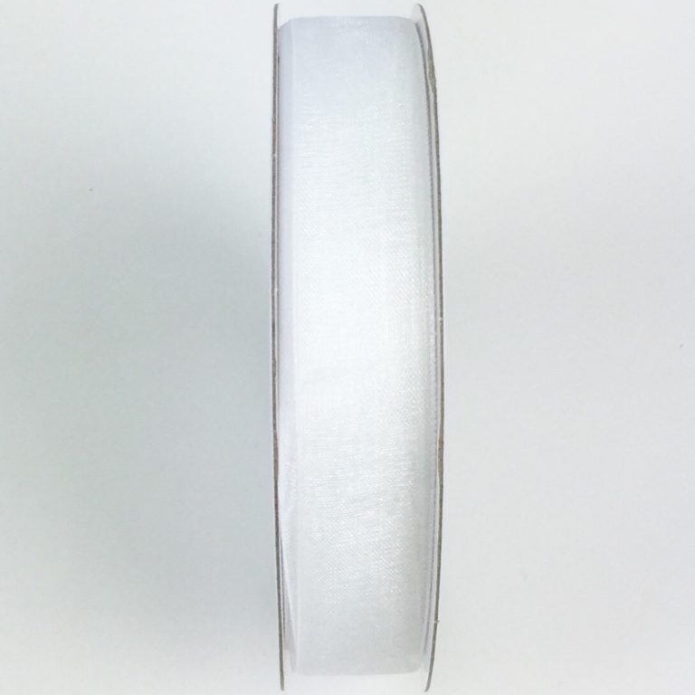 #3 Sheer Ribbon - White - Wholesale Bulk Flowers - Cascade Floral