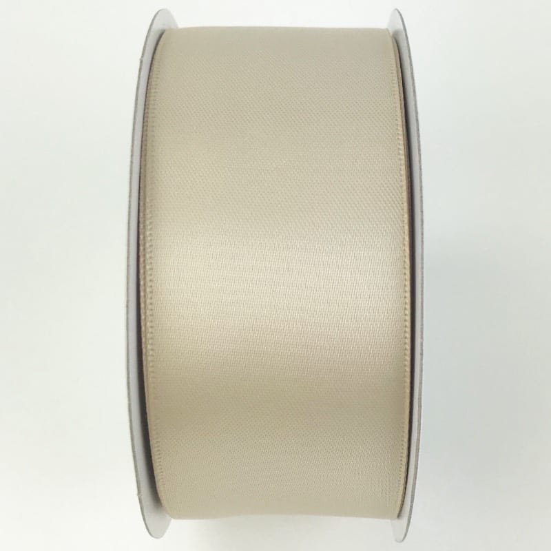 Cream Double Face Satin Ribbon