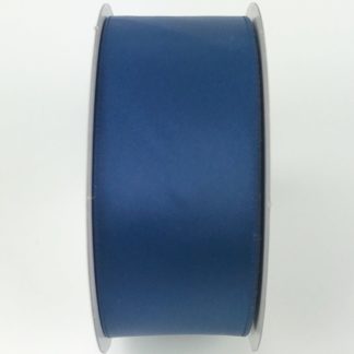 Navy Blue Single Faced Satin Ribbon, 1/4 Inch x Bulk 25 Yards
