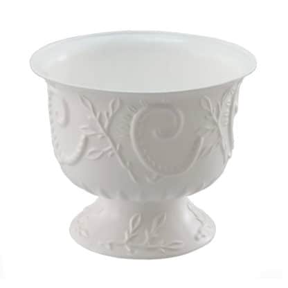 Large Decorated Urn - White  