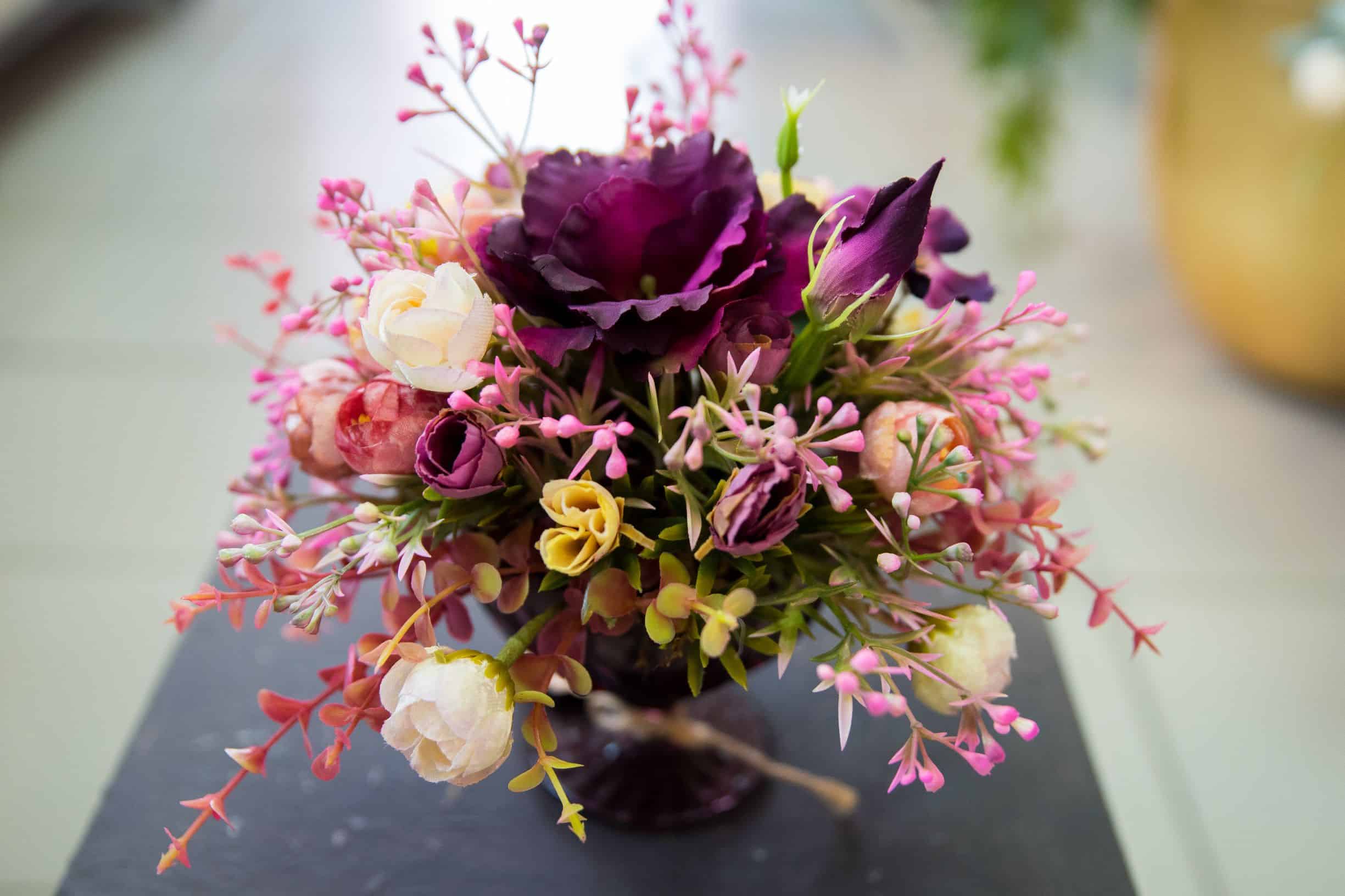 Georgeous flower Arrangement in Pink and Purple