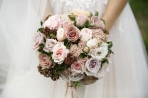 Victorian inspired wedding bouquet
