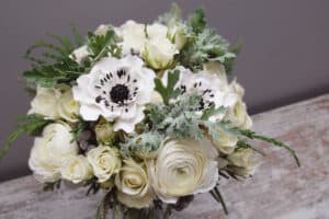 Winter white bridal bouquet