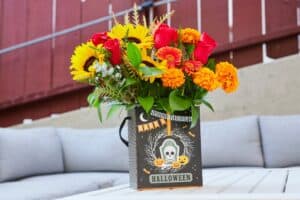Halloween themed floral bouquet
