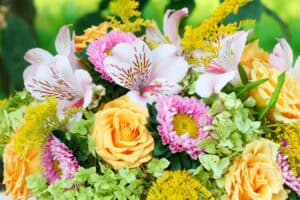 Alstroemeria in mixed bouquet